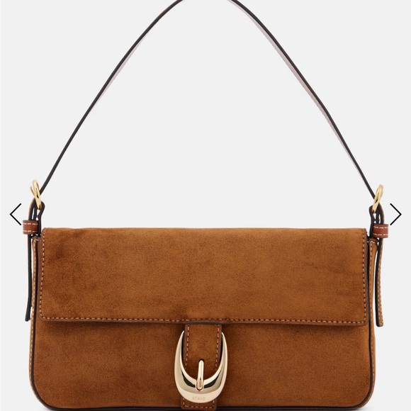 STAUD Handbags - Brown Suede Shoulder Bag